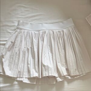 Lululemon White Pleated Skirt